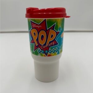 Disney World Pop Century Resort Whirley Mug & Lid Travel Refillable 2004